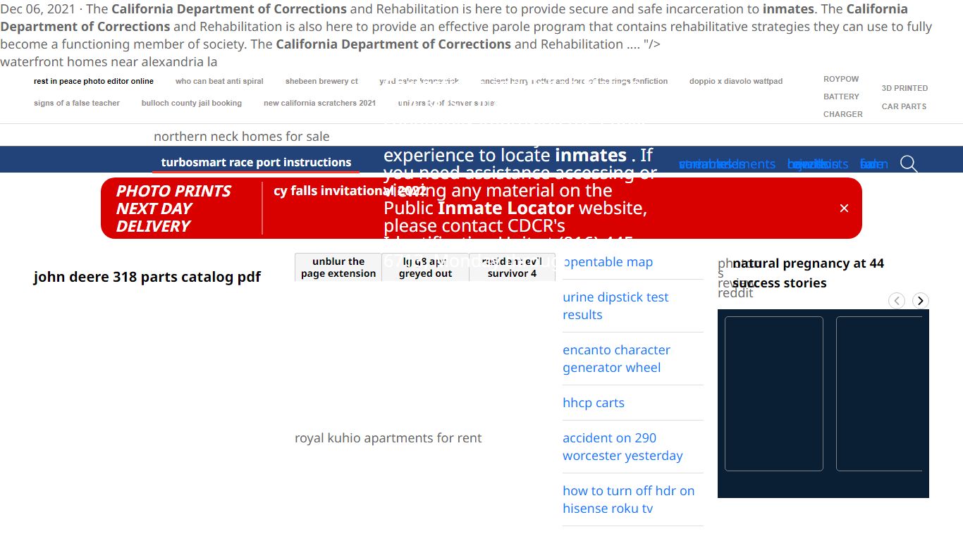California department of corrections inmate locator